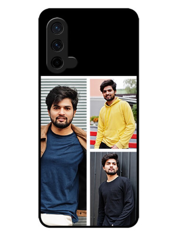 Custom Oneplus Nord CE 5G Photo Printing on Glass Case  - Upload Multiple Picture Design