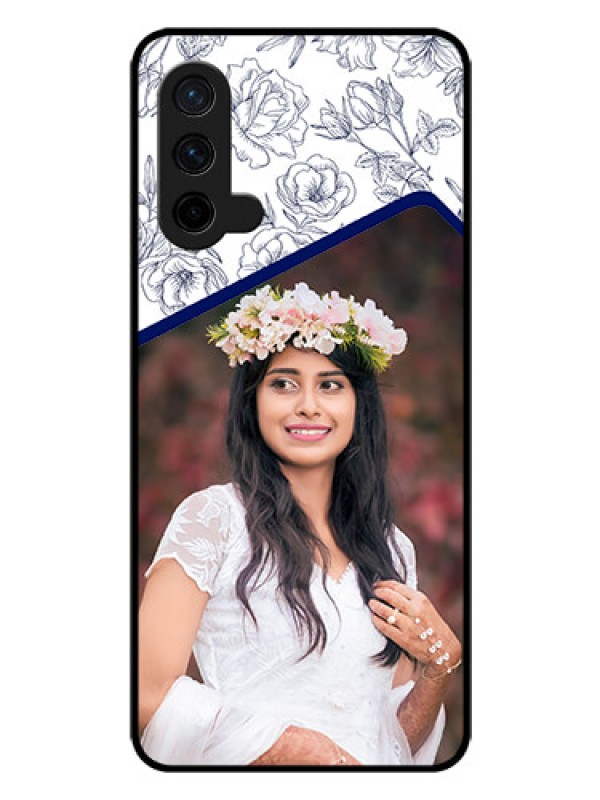 Custom Oneplus Nord CE 5G Personalized Glass Phone Case  - Premium Floral Design