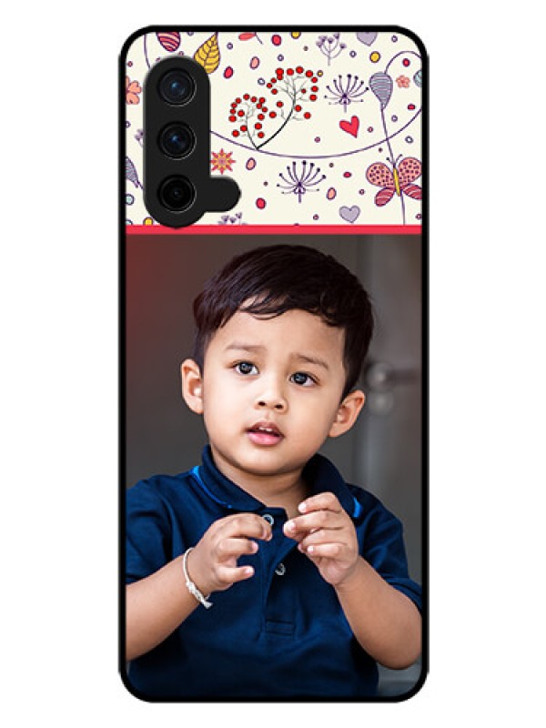 Custom Oneplus Nord CE 5G Custom Glass Mobile Case  - Premium Floral Design