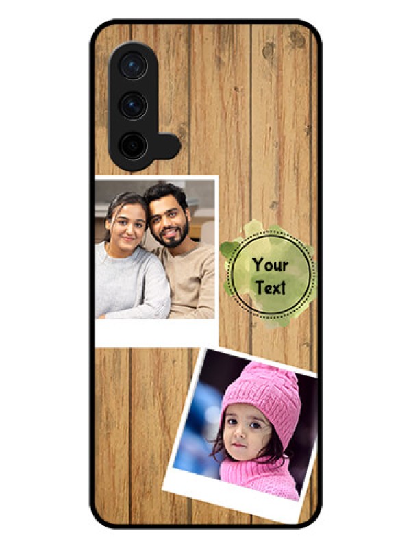 Custom Oneplus Nord CE 5G Custom Glass Phone Case  - Wooden Texture Design