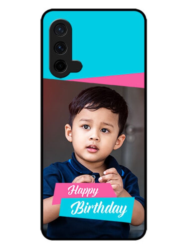 Custom Oneplus Nord CE 5G Personalized Glass Phone Case  - Image Holder with 2 Color Design