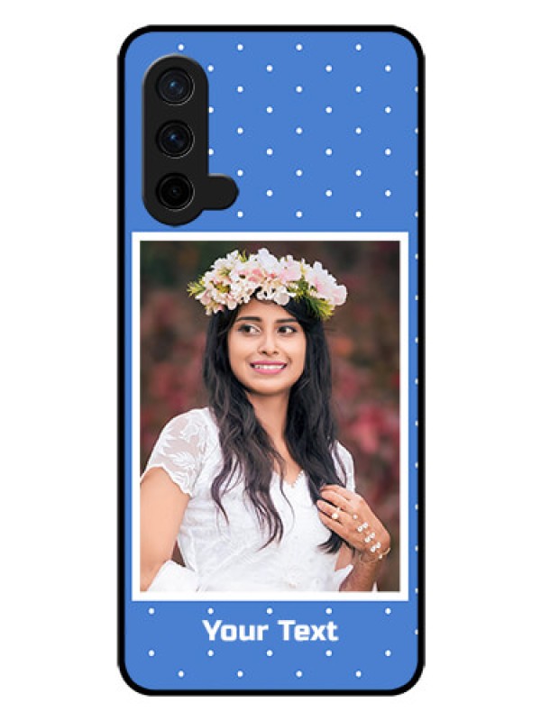 Custom Oneplus Nord CE 5G Photo Printing on Glass Case  - Polka dots design