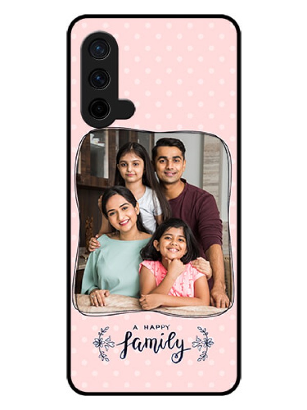 Custom Oneplus Nord CE 5G Custom Glass Phone Case  - Family with Dots Design