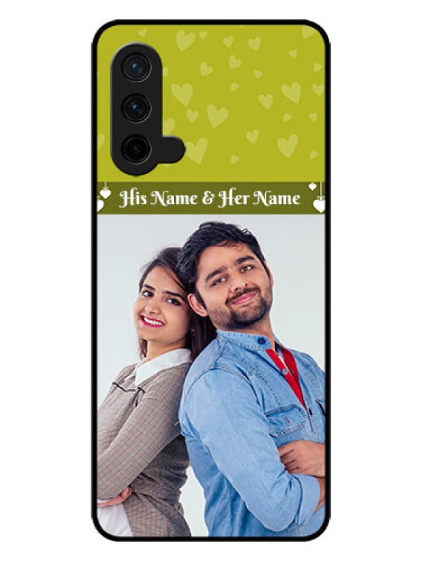 Custom Oneplus Nord CE 5G Custom Glass Phone Case  - You & Me Heart Design