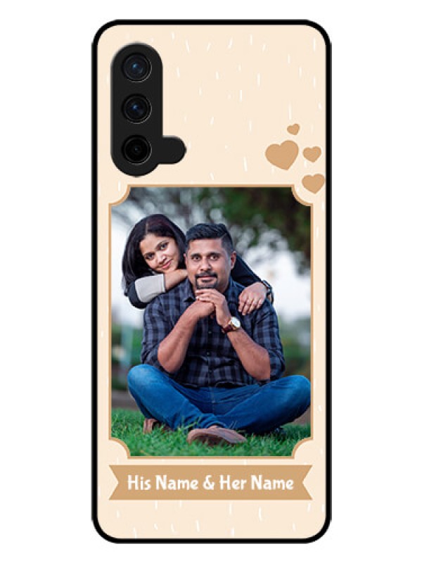 Custom Oneplus Nord CE 5G Custom Glass Phone Case  - with confetti love design 