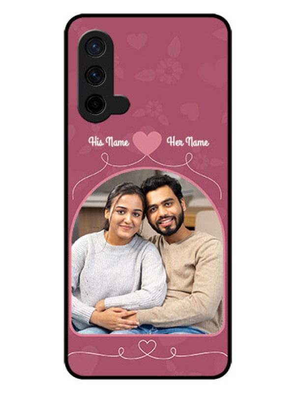 Custom Oneplus Nord CE 5G Photo Printing on Glass Case  - Love Floral Design