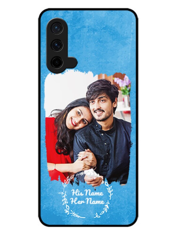 Custom OnePlus Nord Ce 5G Custom Glass Phone Case - Blue Color Vintage Design