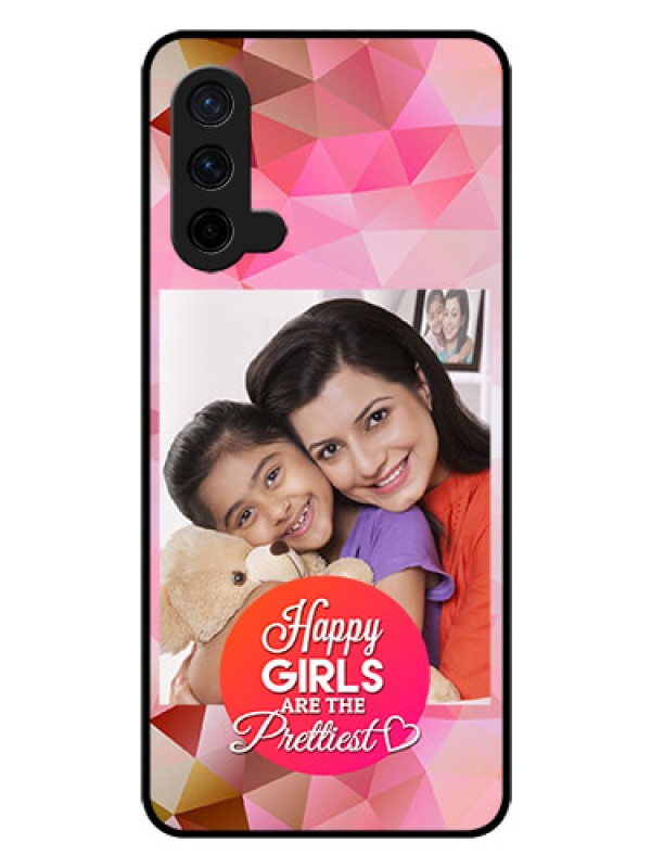 Custom Oneplus Nord CE 5G Photo Printing on Glass Case  - Abstract Triangle Design