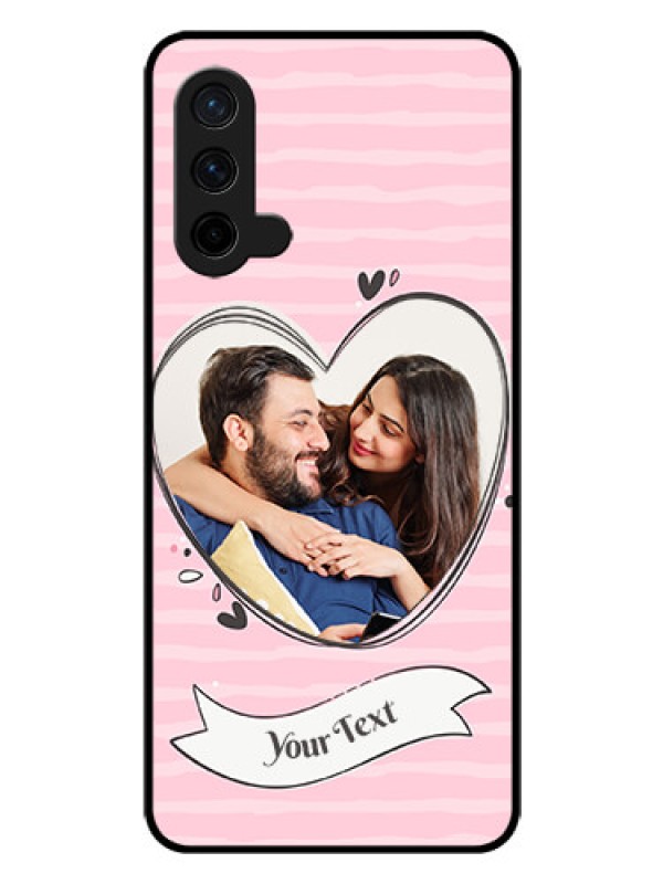 Custom Oneplus Nord CE 5G Custom Glass Phone Case  - Vintage Heart Design