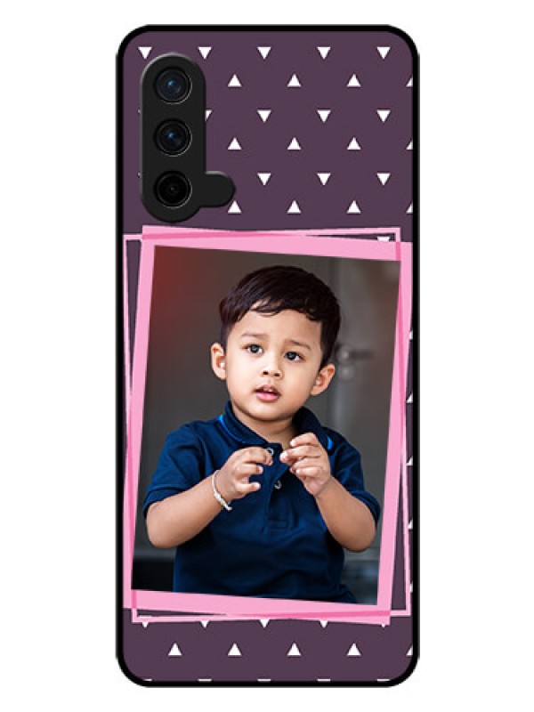 Custom Oneplus Nord CE 5G Custom Glass Mobile Case  - Triangle Pattern Dotted Design