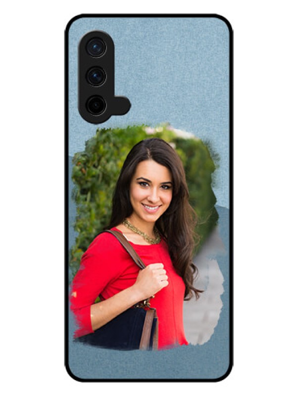 Custom Oneplus Nord CE 5G Custom Glass Mobile Case  - Grunge Line Art Design