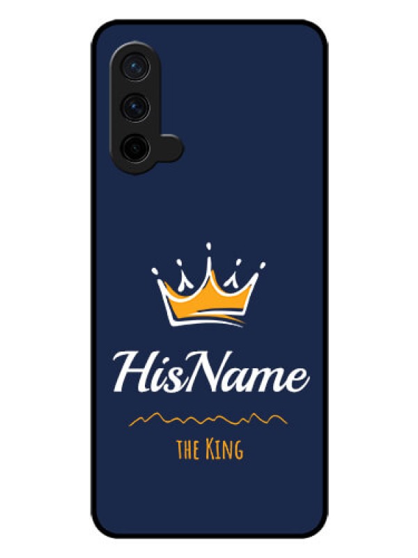 Custom Oneplus Nord CE 5G Glass Phone Case King with Name