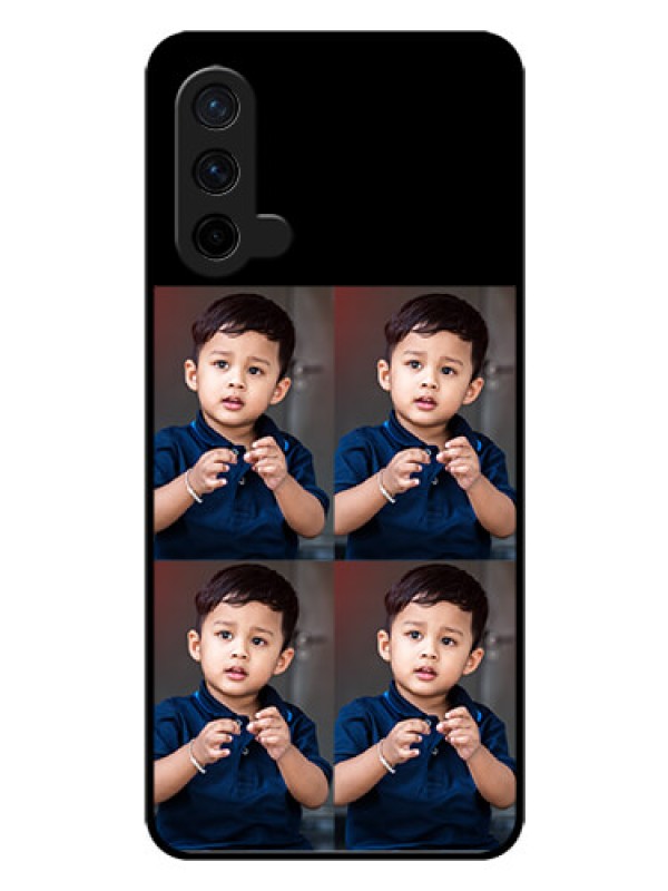 Custom Oneplus Nord CE 5G 4 Image Holder on Glass Mobile Cover