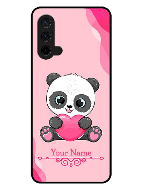 Custom OnePlus Nord CE 5G Custom Glass Mobile Case - Cute Panda Design