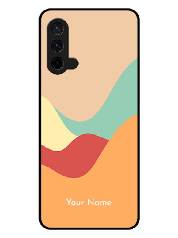 Custom OnePlus Nord CE 5G Personalized Glass Phone Case - Ocean Waves Multi-colour Design
