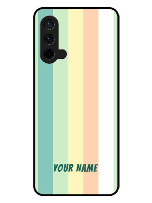 Custom OnePlus Nord CE 5G Photo Printing on Glass Case - Multi-colour Stripes Design