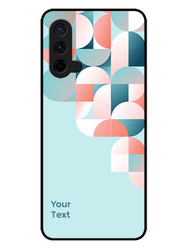 Custom OnePlus Nord CE 5G Custom Glass Phone Case - Stylish Semi-circle Pattern Design