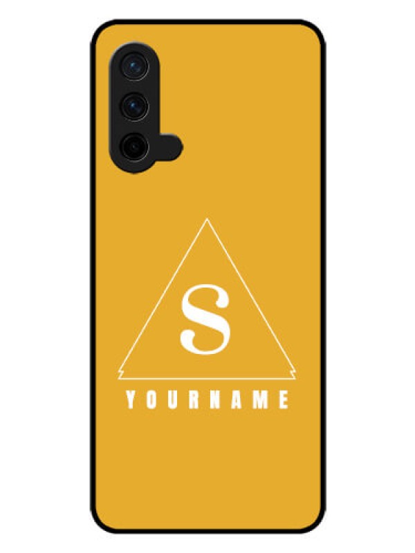 Custom OnePlus Nord CE 5G Personalized Glass Phone Case - simple triangle Design