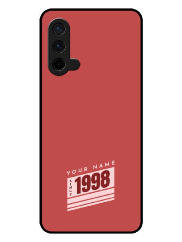 Custom OnePlus Nord CE 5G Custom Glass Phone Case - Red custom year of birth Design