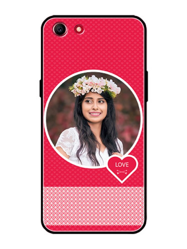 Custom Oppo A1 Personalised Glass Phone Case  - Pink Pattern Design