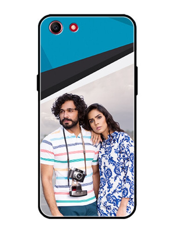 Custom Oppo A1 Photo Printing on Glass Case  - Simple Pattern Photo Upload Design