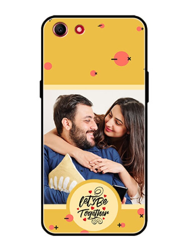 Custom Oppo A1 Photo Printing on Glass Case - Lets be Together Design