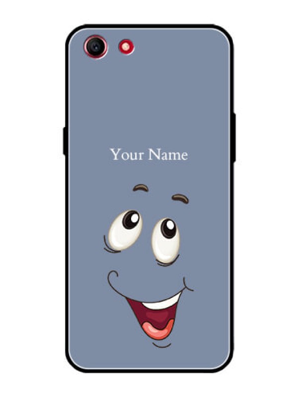 Custom Oppo A1 Photo Printing on Glass Case - Laughing Cartoon Face Design