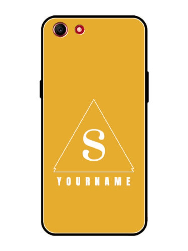 Custom Oppo A1 Personalized Glass Phone Case - simple triangle Design