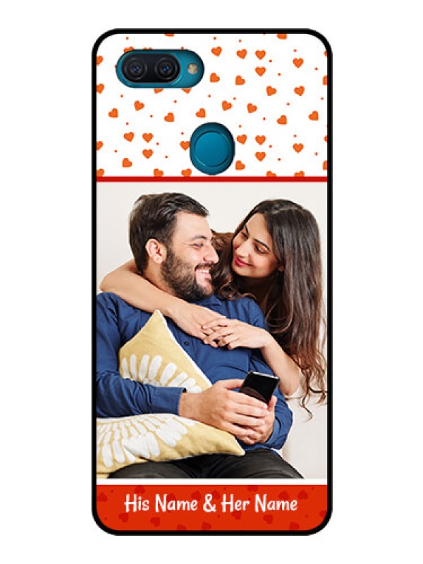 Custom Oppo A12 Custom Glass Phone Case  - Orange Love Symbol Design