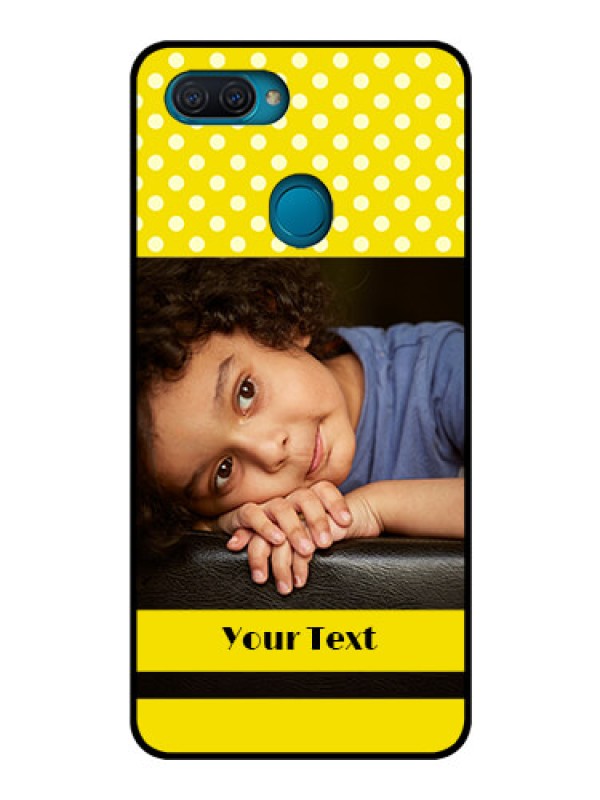 Custom Oppo A12 Custom Glass Phone Case  - Bright Yellow Case Design
