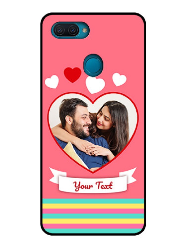 Custom Oppo A12 Photo Printing on Glass Case  - Love Doodle Design