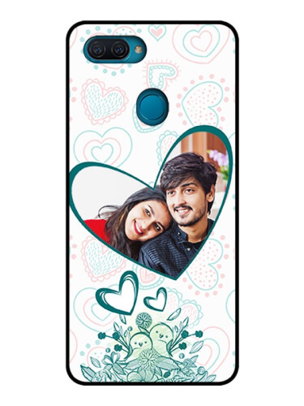 Custom Oppo A12 Photo Printing on Glass Case  - Premium Couple Design