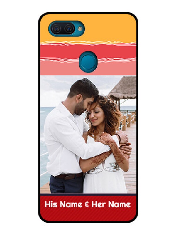 Custom Oppo A12 Custom Glass Mobile Case  - Colorful Case Design