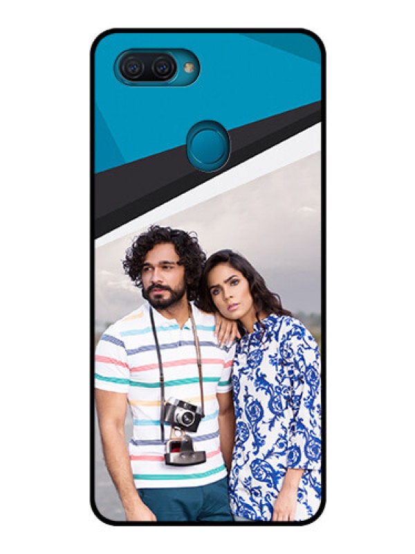 Custom Oppo A12 Photo Printing on Glass Case  - Simple Pattern Photo Upload Design