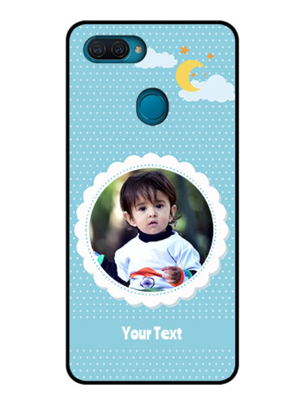 Custom Oppo A12 Personalised Glass Phone Case  - Violet Pattern Design