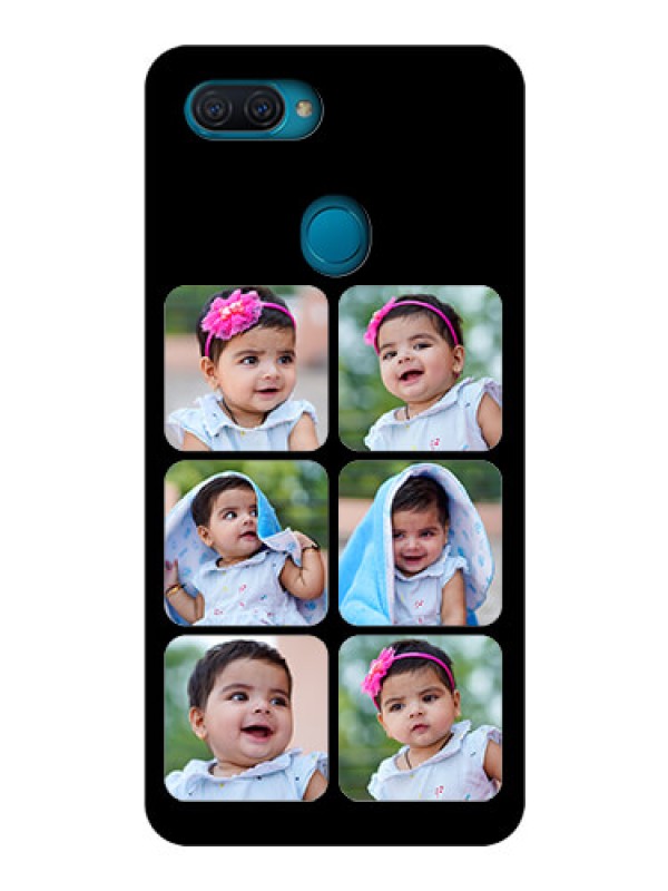 Custom Oppo A12 Photo Printing on Glass Case  - Multiple Pictures Design
