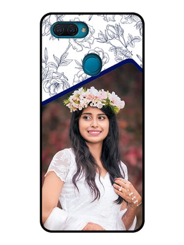 Custom Oppo A12 Personalized Glass Phone Case  - Premium Floral Design