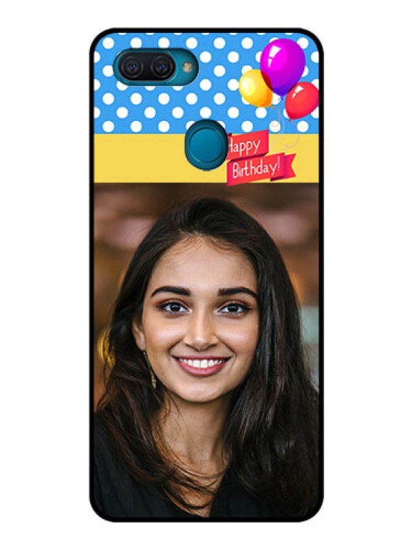 Custom Oppo A12 Custom Glass Mobile Case  - Happy Birthday Design