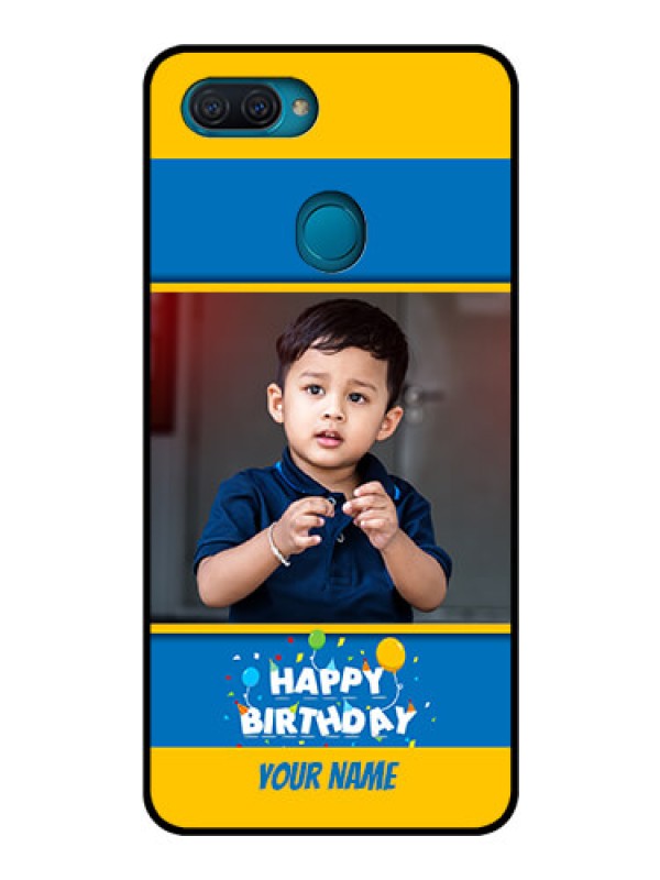 Custom Oppo A12 Custom Glass Mobile Case  - Birthday Wishes Design