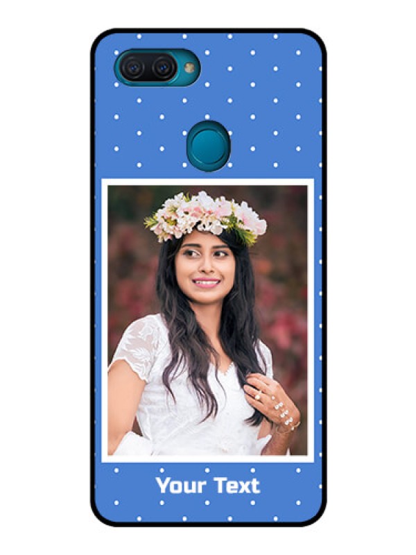 Custom Oppo A12 Photo Printing on Glass Case  - Polka dots design