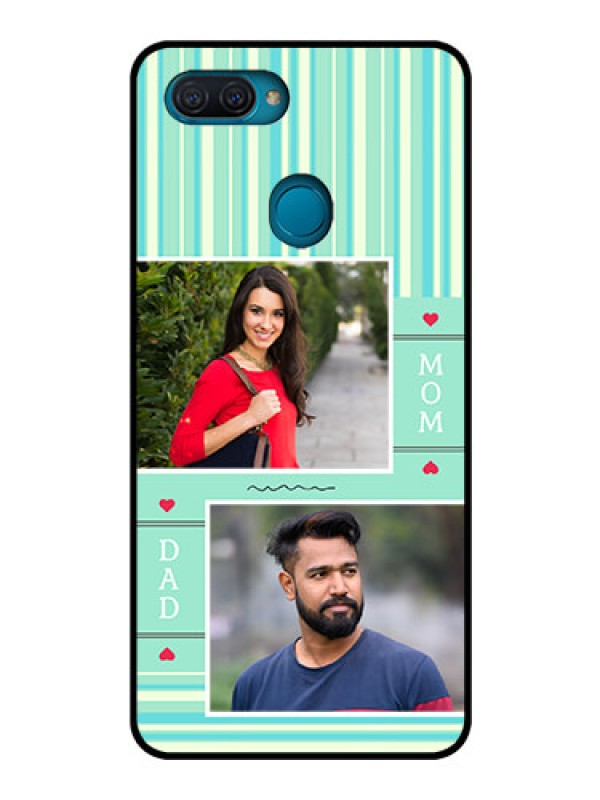 Custom Oppo A12 Custom Glass Phone Case  - Mom & Dad Pic Design