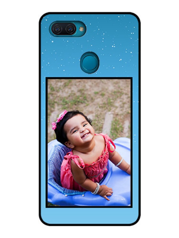 Custom Oppo A12 Custom Glass Mobile Case  - Wave Pattern Colorful Design