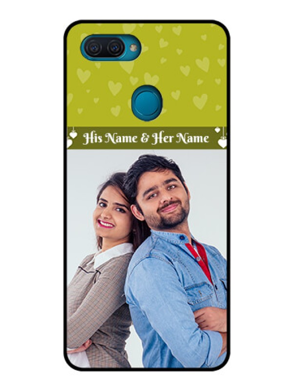 Custom Oppo A12 Custom Glass Phone Case  - You & Me Heart Design