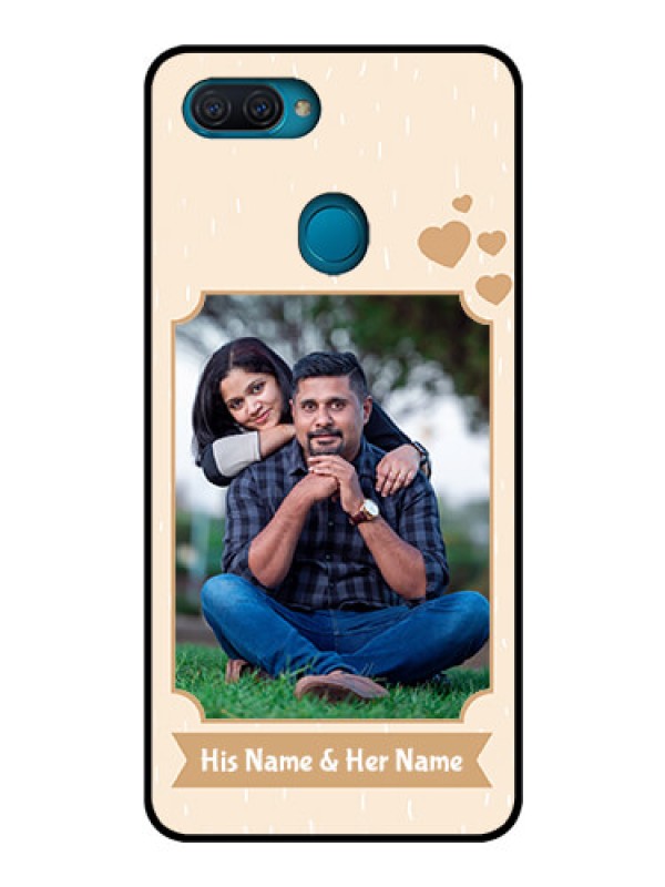 Custom Oppo A12 Custom Glass Phone Case  - with confetti love design 