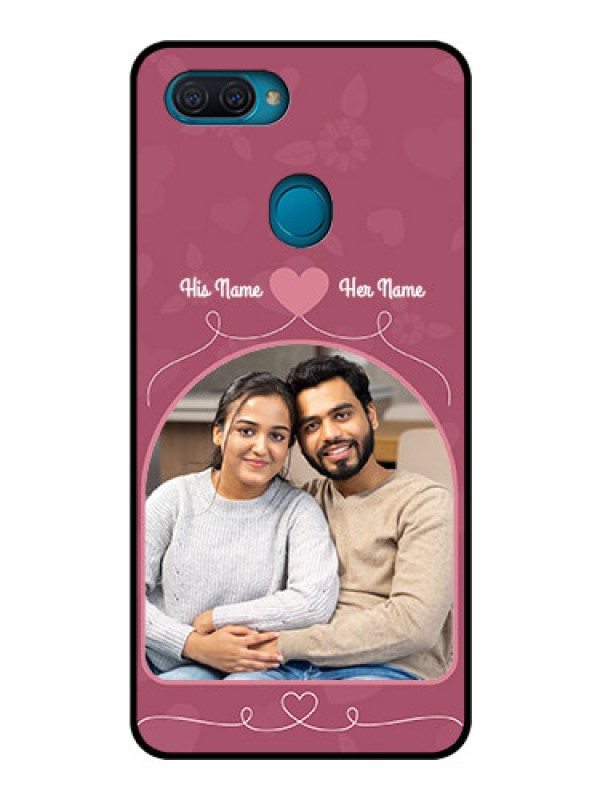 Custom Oppo A12 Photo Printing on Glass Case  - Love Floral Design