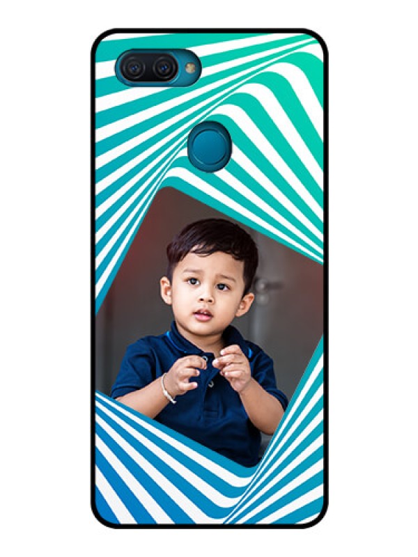 Custom Oppo A12 Personalized Glass Phone Case  - Abstract Spiral Design