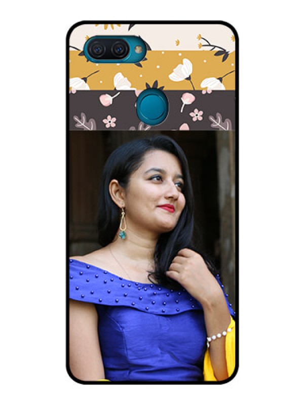 Custom Oppo A12 Custom Glass Phone Case  - Stylish Floral Design