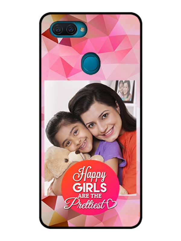 Custom Oppo A12 Photo Printing on Glass Case  - Abstract Triangle Design