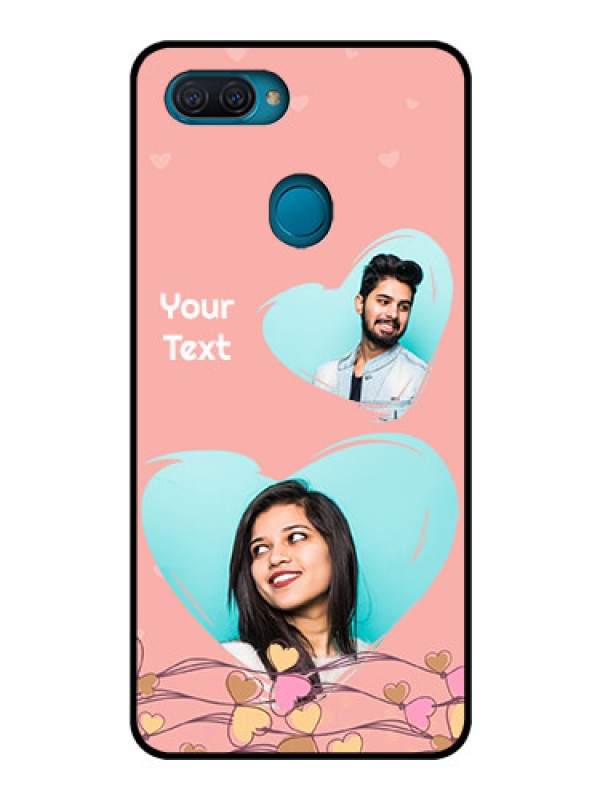 Custom Oppo A12 Custom Glass Mobile Case  - Love Doodle Design