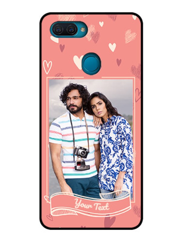 Custom Oppo A12 Custom Glass Phone Case  - Love doodle art Design